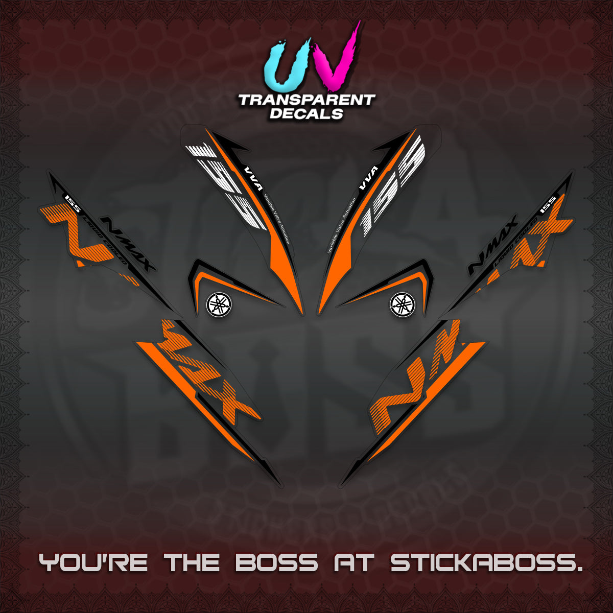 NMAX V1 THAI UV TRANSPARENT DECALS (2020 DESIGN) STICKER DECALS By STICKABOSS