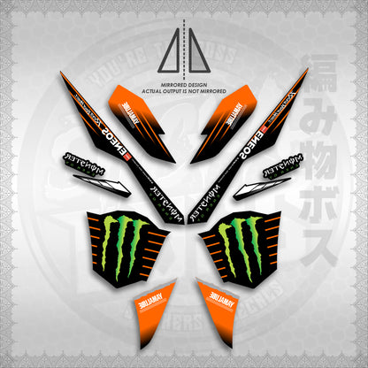 STICKER DECALS for AEROX V3 ALPHA TURBO INDO (AV3MOED01) By STICKABOSS (SOFIE LAMINATED WATERPROOF)