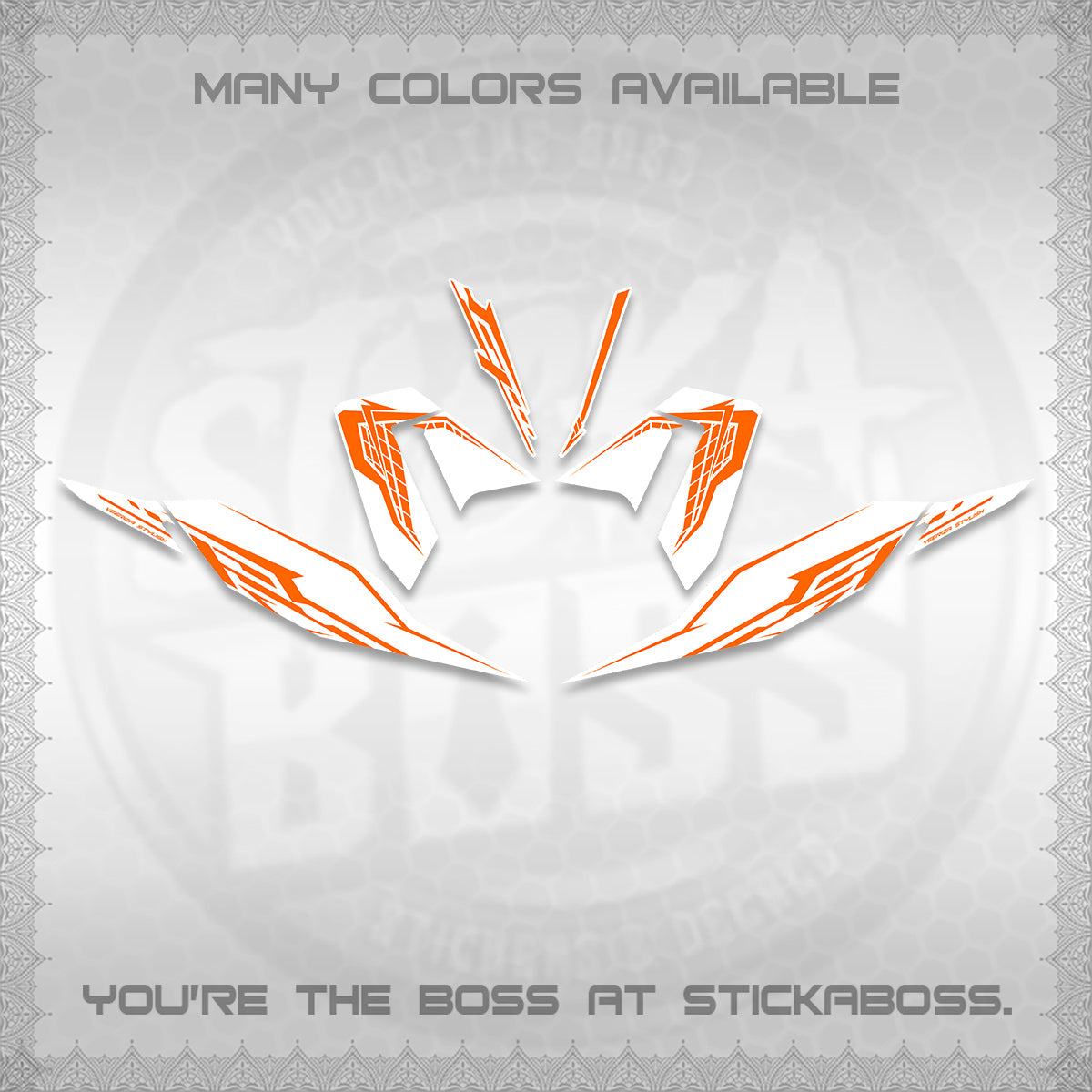 CLICK 125 V4 FOR WHITE DECALS (2026 VEERIZA STYLISH DESIGN) STICKER DECALS By STICKABOSS