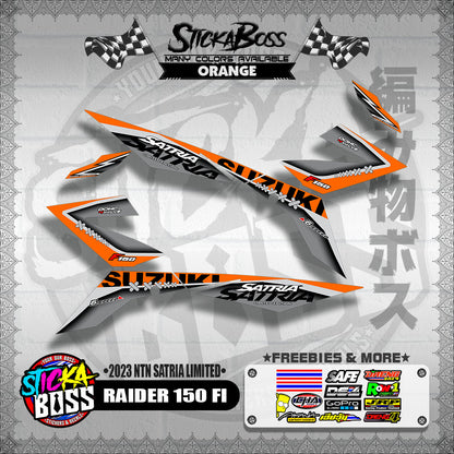 RAIDER 150 FI DECALS ( 2023 NTN SATRIA LIMITED )【WITH FREEBIES】