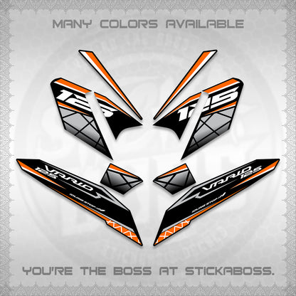 CLICK 125 V4 VARIO DECALS (2026 MODERN STRIPE DESIGN) STICKER KITS BY STICKABOSS