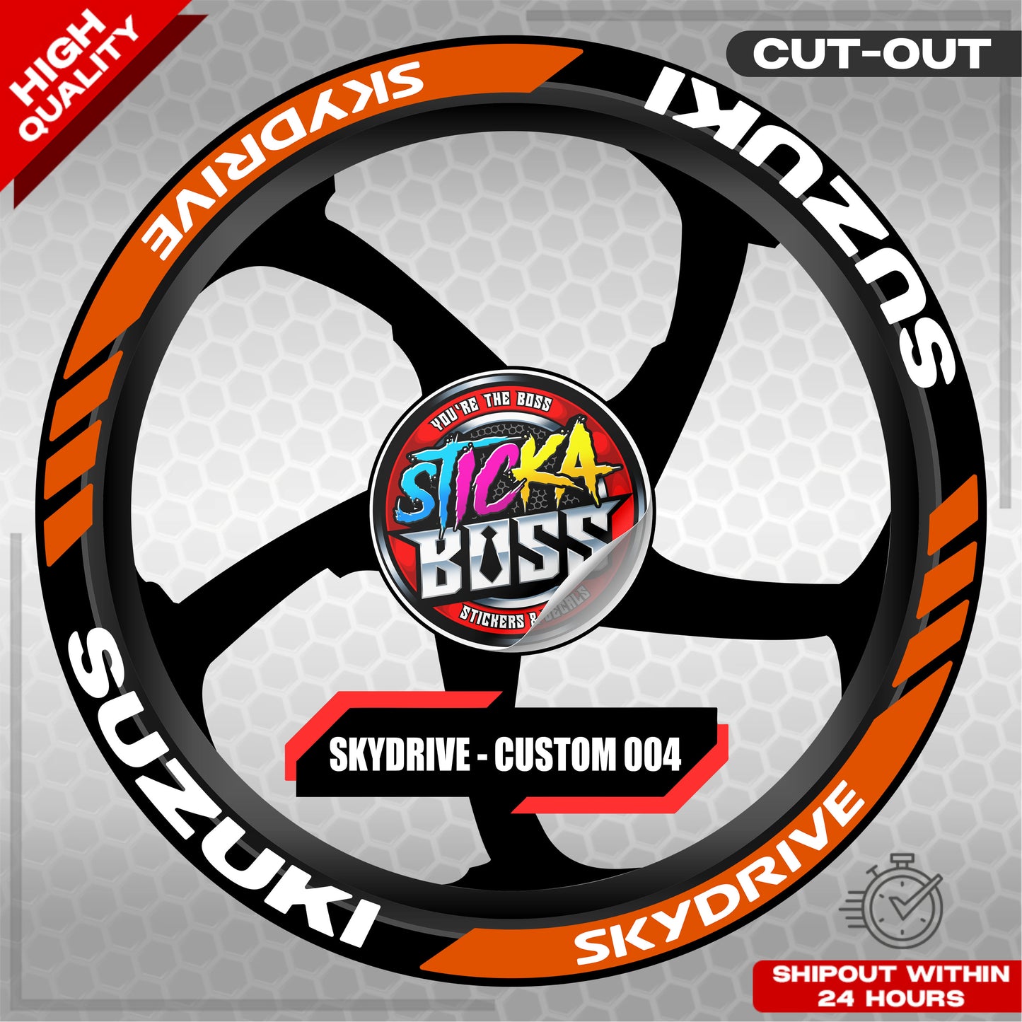 SKYDRIVE MAG STICKER SET  ( 2 MAGS ) - CUSTOM 004 | VINYL WATERPROOF CUT-OUT DECALS