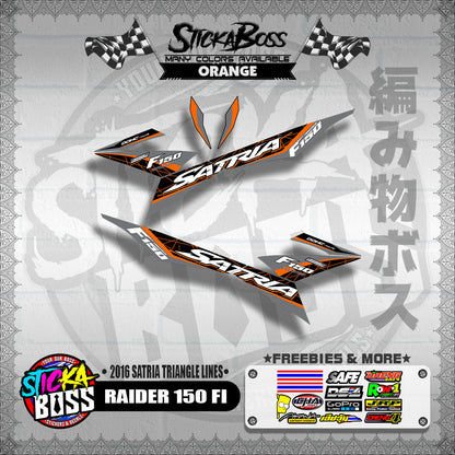 RAIDER 150 FI DECALS ( 2016 SATRIA TRIANGLE LINES )【WITH FREEBIES】