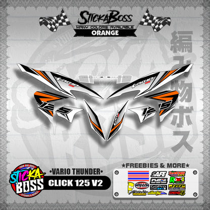 CLICK 125 V2 DECALS ( VARIO THUNDER )【WITH FREEBIES】