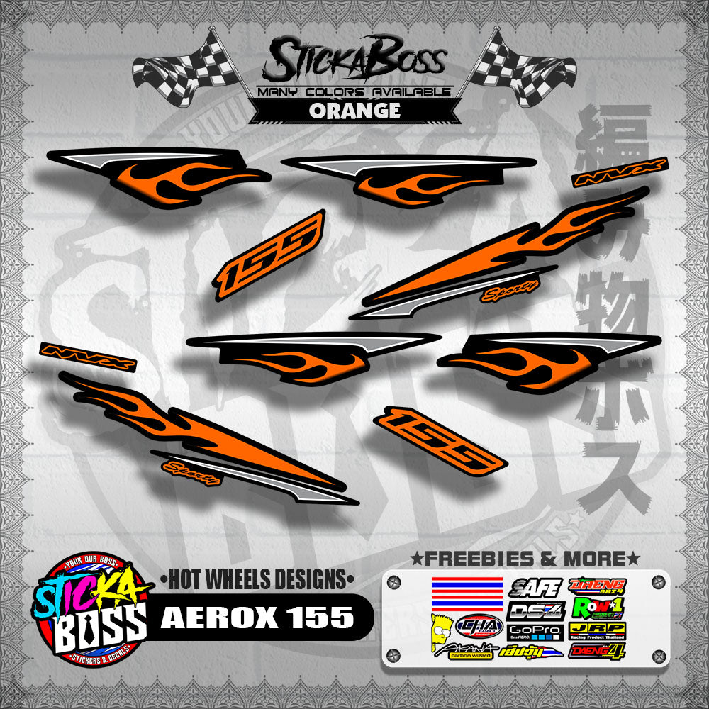 AEROX 155 DECALS ( HOT WHEELS DESIGNS )【WITH FREEBIES】