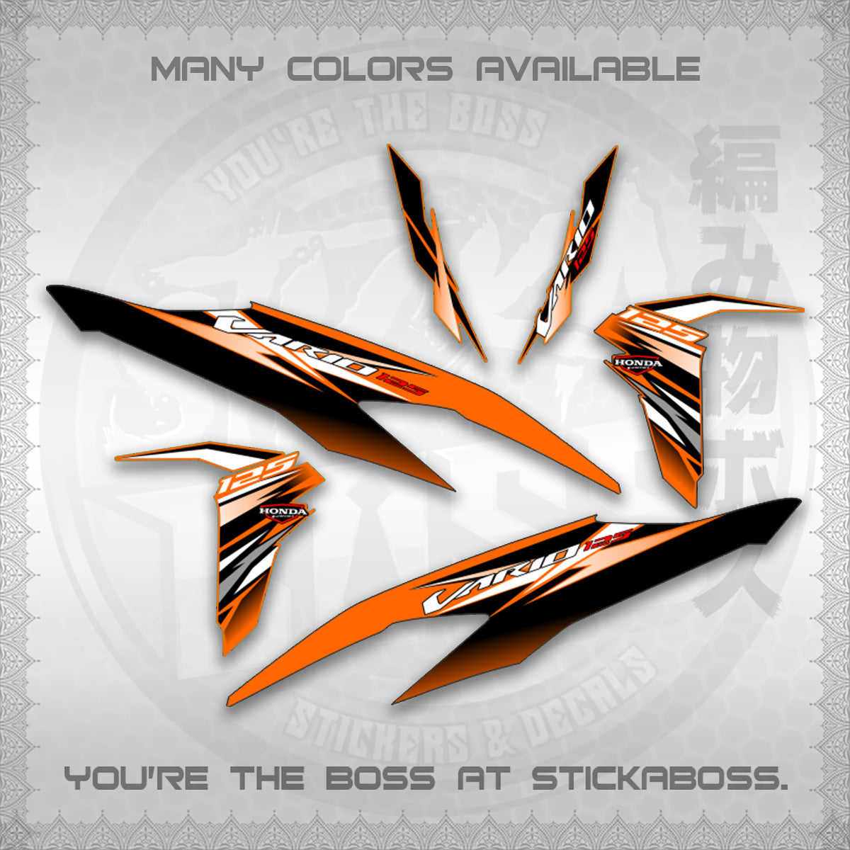 CLICK 125 V2 MALAY INDO CONCEPT ( VARIO STRIPING SLASH ) STICKER DECALS By STICKABOSS