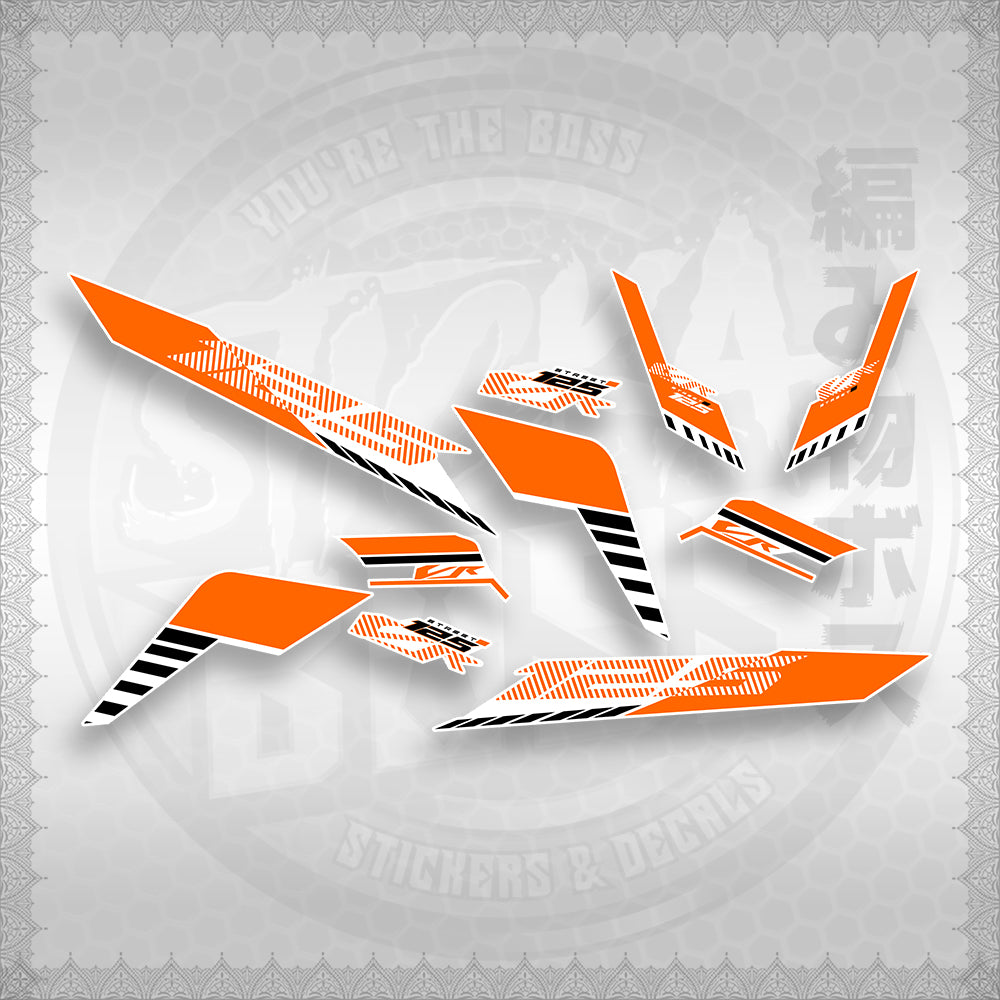 STICKER DECALS for CLICK 125 V3 (CV3VRSTDEFOWH) By STICKABOSS (SOFIE LAMINATED)