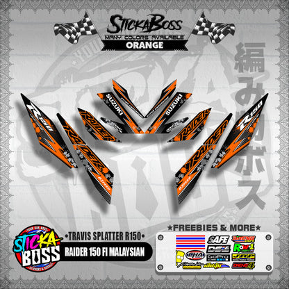 RAIDER 150 FI MALAYSIAN DECALS ( TRAVIS SPLATTER R150 )【WITH FREEBIES】