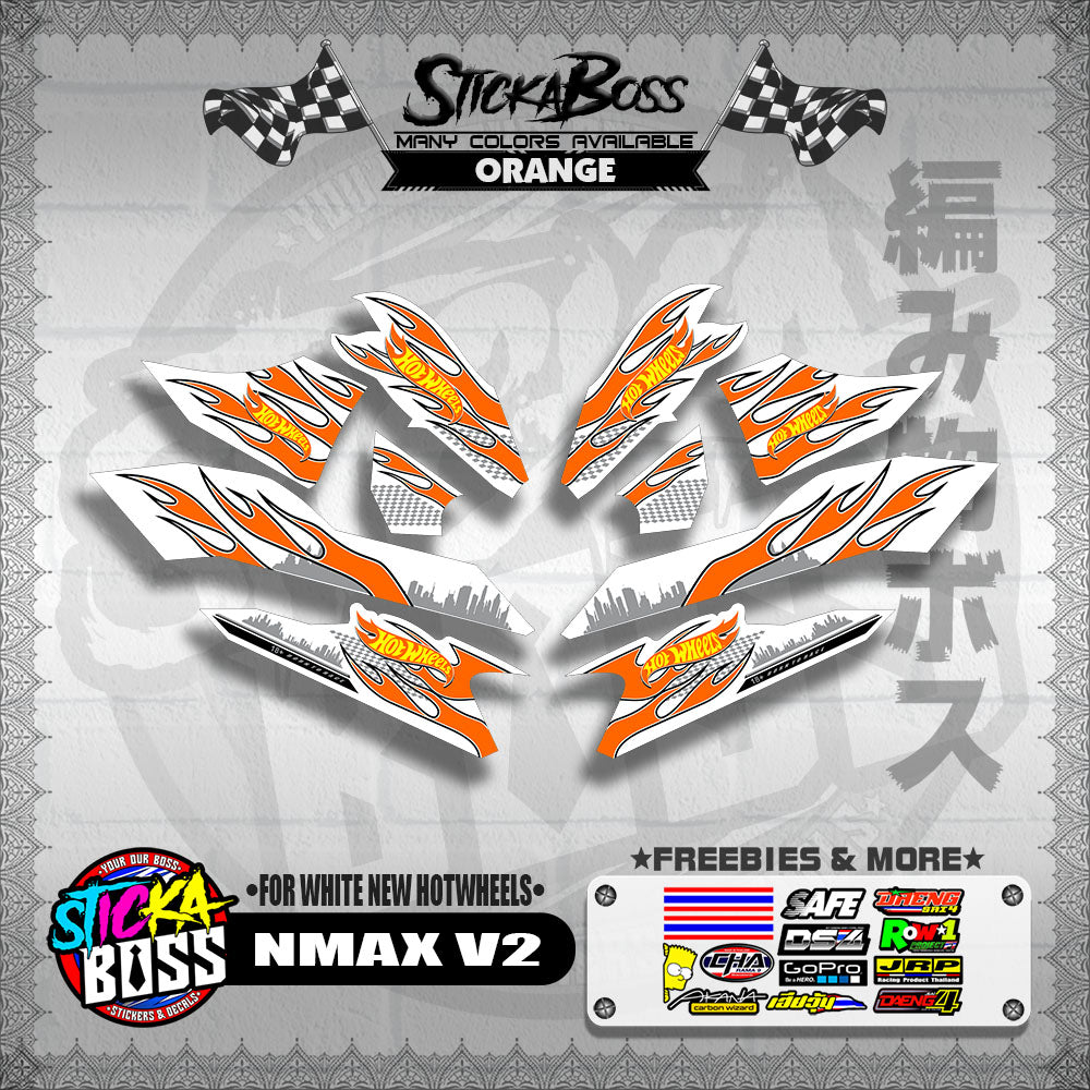 NMAX V2 DECALS ( FOR WHITE NEW HOTWHEELS )【WITH FREEBIES】