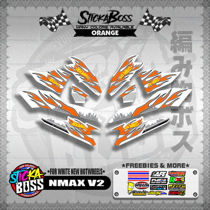 NMAX V2 DECALS ( FOR WHITE NEW HOTWHEELS )【WITH FREEBIES】