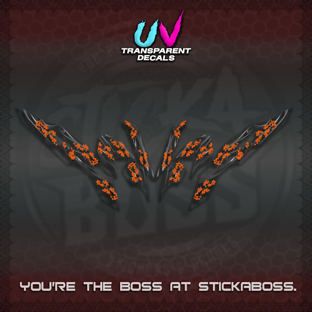CLICK 125 V3 UV TRANSAPARENT DECALS (2026 SAKURA WIND DESIGN)STICKER DECALS By STICKABOSS