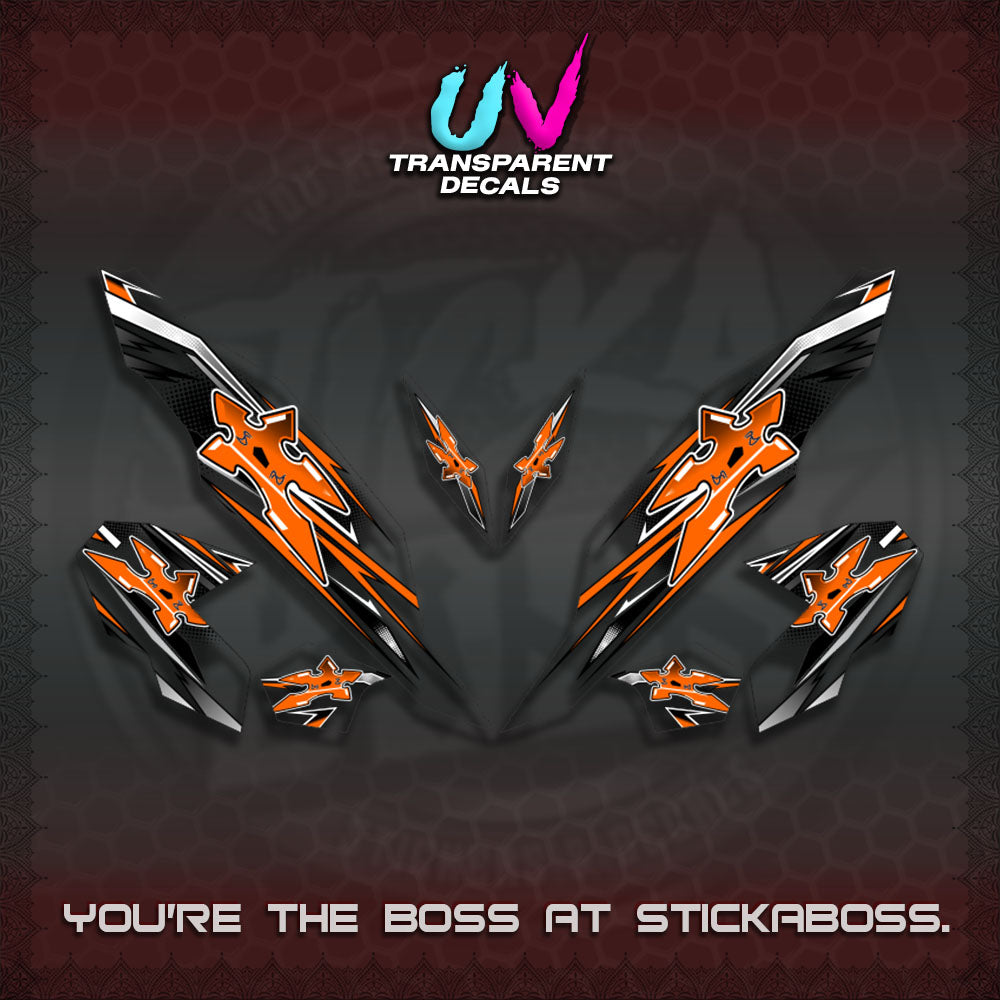 【PREMIUM UV PRINT】TRANSPARENT CLICK V3 DECALS (2026 STAR LED DESIGN) STICKER DECALS By STICKABOSS