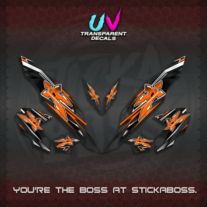【PREMIUM UV PRINT】TRANSPARENT CLICK V3 DECALS (2026 STAR LED DESIGN) STICKER DECALS By STICKABOSS