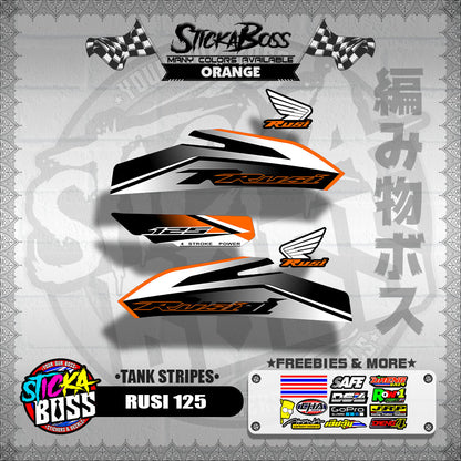 RUSI 125 DECALS ( TANK STRIPES )【WITH FREEBIES】