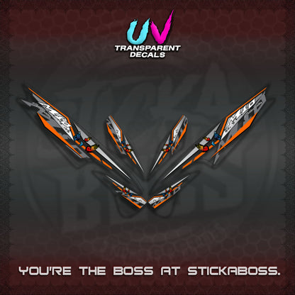 【PREMIUM UV PRINT】TRANSPARENT  MIO SPORTY/SMILE DECALS (BUTERFLY V6 DESIGN)By STICKABOSS