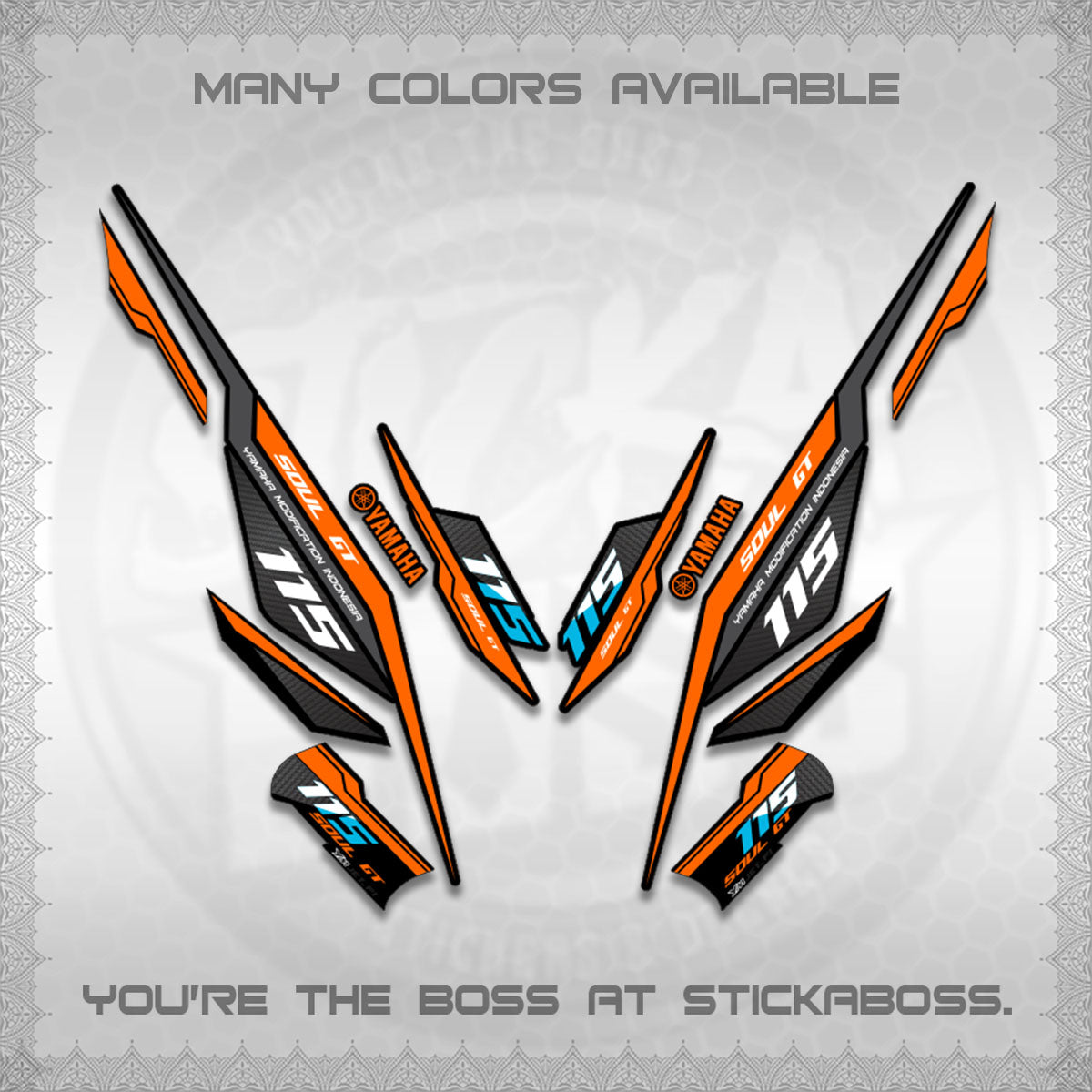 MIO SOUL I 115 GT INDO DECALS (0002 DESIGN)STICKER DECALS By STICKABOSS