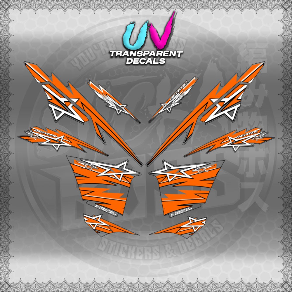 【PREMIUM UV PRINT】TRANSPARENT AEROX V3 ALPHA TURBO INDO (AV3STST01)【WITH FREEBIES】