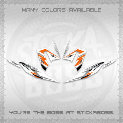CLICK 125 V4 VARIO FOR WHITE DECALS (2026 VR0006 DESIGN) STICKER KITS BY STICKABOSS