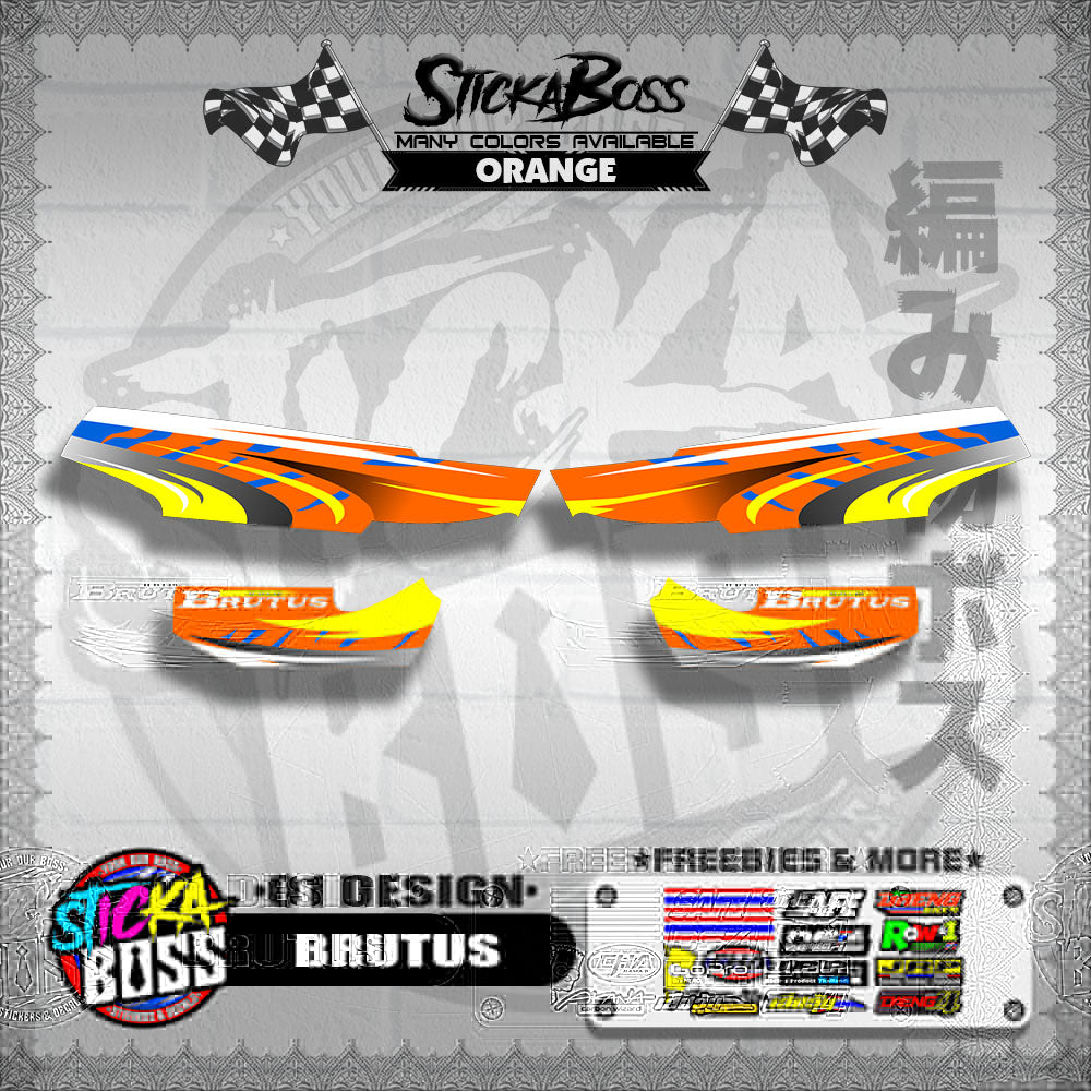 KAWASAKI BRUTUS STOCK DECALS ( 01 DESIGN )【WITH FREEBIES】