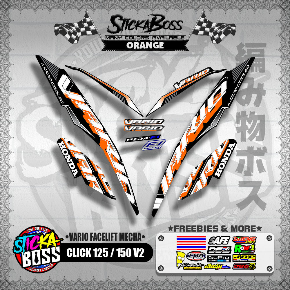 CLICK 125 / 150 V2 DECALS ( VARIO FACELIFT MECHA )【WITH FREEBIES】