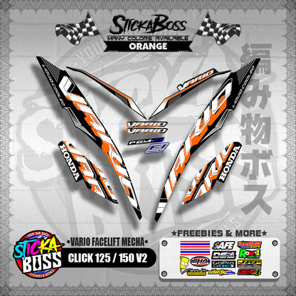 CLICK 125 / 150 V2 DECALS ( VARIO FACELIFT MECHA )【WITH FREEBIES】