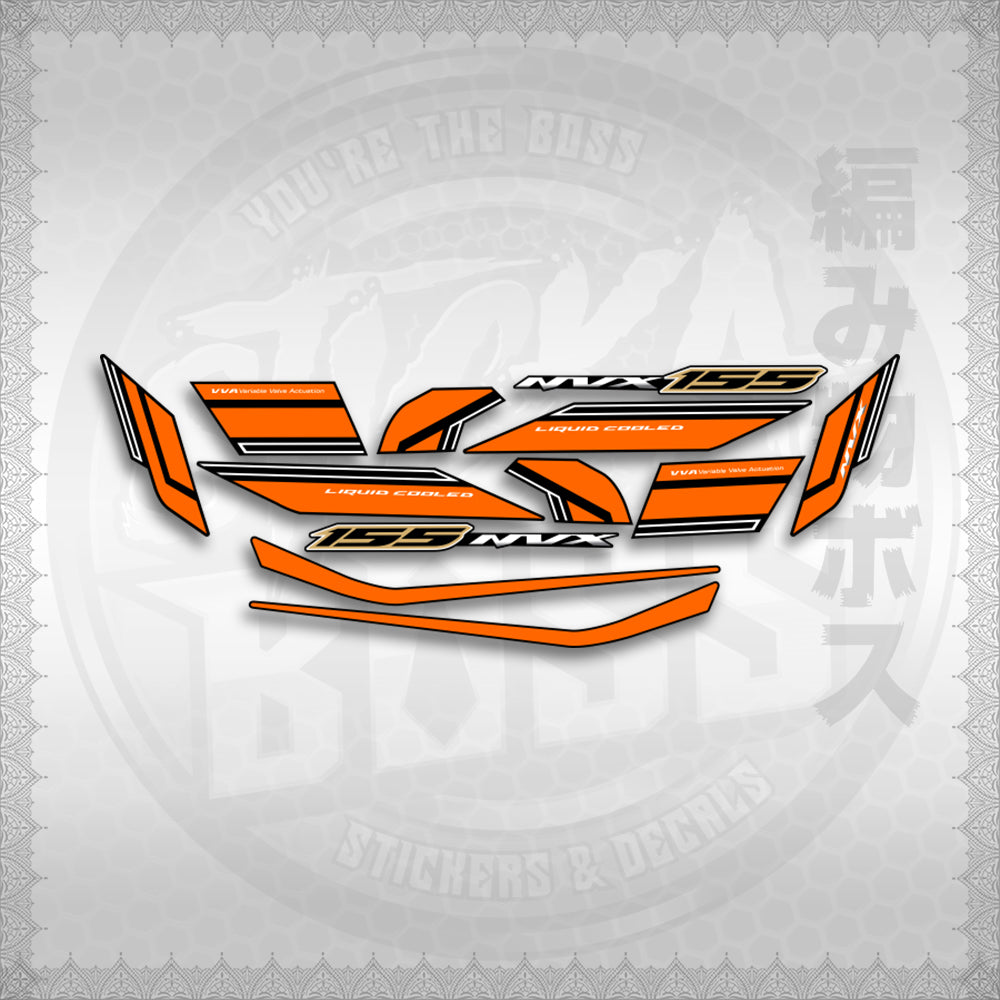 STICKER DECALS for AEROX 155 V2 MALAYSIAN (AV2NVSLCO) By STICKABOSS (SOFIE LAMINATED WATERPROOF)