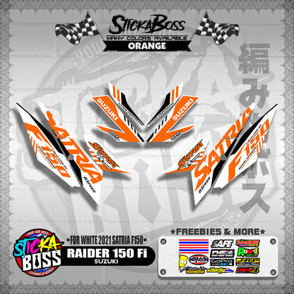RAIDER 150 Fi DECALS ( FOR WHITE 2021 SATRIA F150 )【WITH FREEBIES】