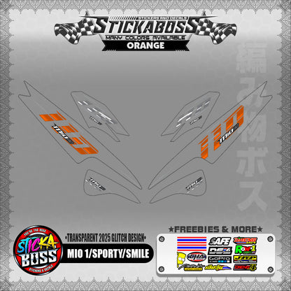 【PREMIUM UV PRINT】TRANSPARENT MIO 1/SPORTY /SMILE STICKER DECALS (2025 GLITCH DESIGN )