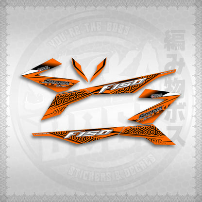 STICKER DECALS for RAIDER 150 Fi (RFIGRHESA) By STICKABOSS (SOFIE LAMINATED WATERPROOF)