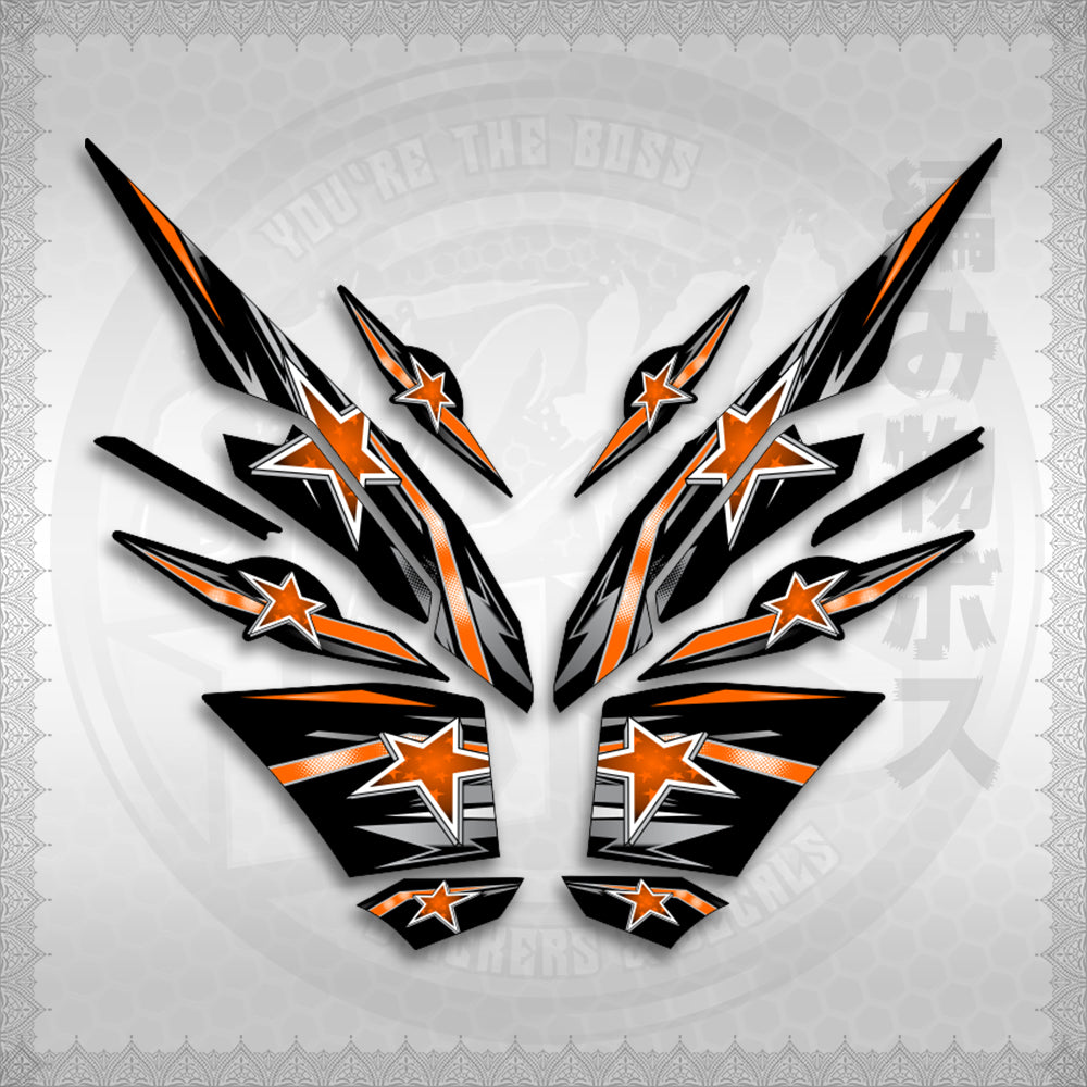 STICKER DECALS for AEROX V3 ALPHA TURBO INDO (AV3LESTSE) By STICKABOSS (SOFIE LAMINATED WATERPROOF)