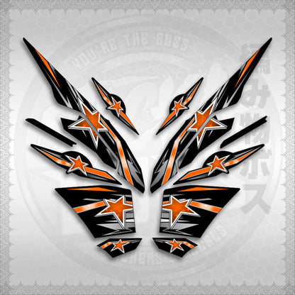 STICKER DECALS for AEROX V3 ALPHA TURBO INDO (AV3LESTSE) By STICKABOSS (SOFIE LAMINATED WATERPROOF)