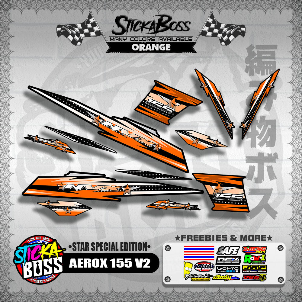 AEROX 155 V2 DECALS ( STAR SPECIAL EDITION )【WITH FREEBIES】