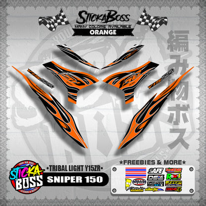 SNIPER 150 DECALS ( TRIBAL LIGHT Y15ZR )[ PREMIUM GLOSSY LAMINATED ]【WITH FREEBIES】