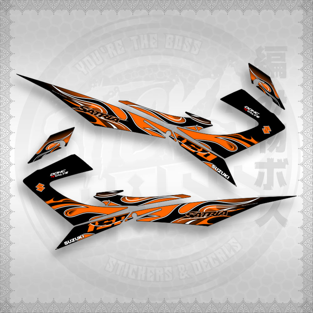 RAIDER 150 REBORN CARB MALAY CONCEPT ( SATRIA 0001 FIRE V3 ) STICKER DECALS By STICKABOSS