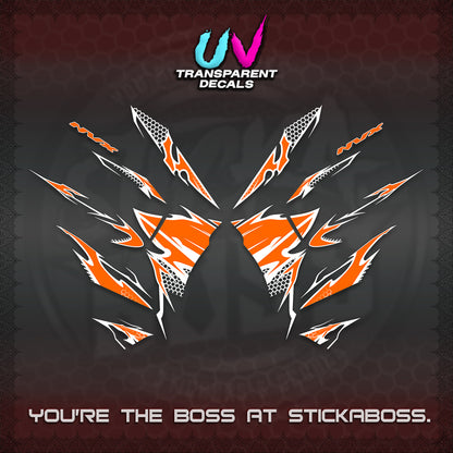 AEROX 155 V2 UV TRANSPARENT (VIETNAM STYLE-1 SPOT) FOR DARK COLORED COVER DECALS By STICKABOSS