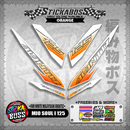 MIO SOUL I 125 STICKER DECALS ( FOR WHITE MALAYSIAN AVANTIZ )【WITH FREEBIES】