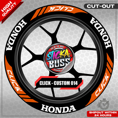CLICK 125 / 150 / 160 MAG STICKER SET  ( 2 MAGS ) - CUSTOM 014 | VINYL WATERPROOF CUT-OUT DECALS