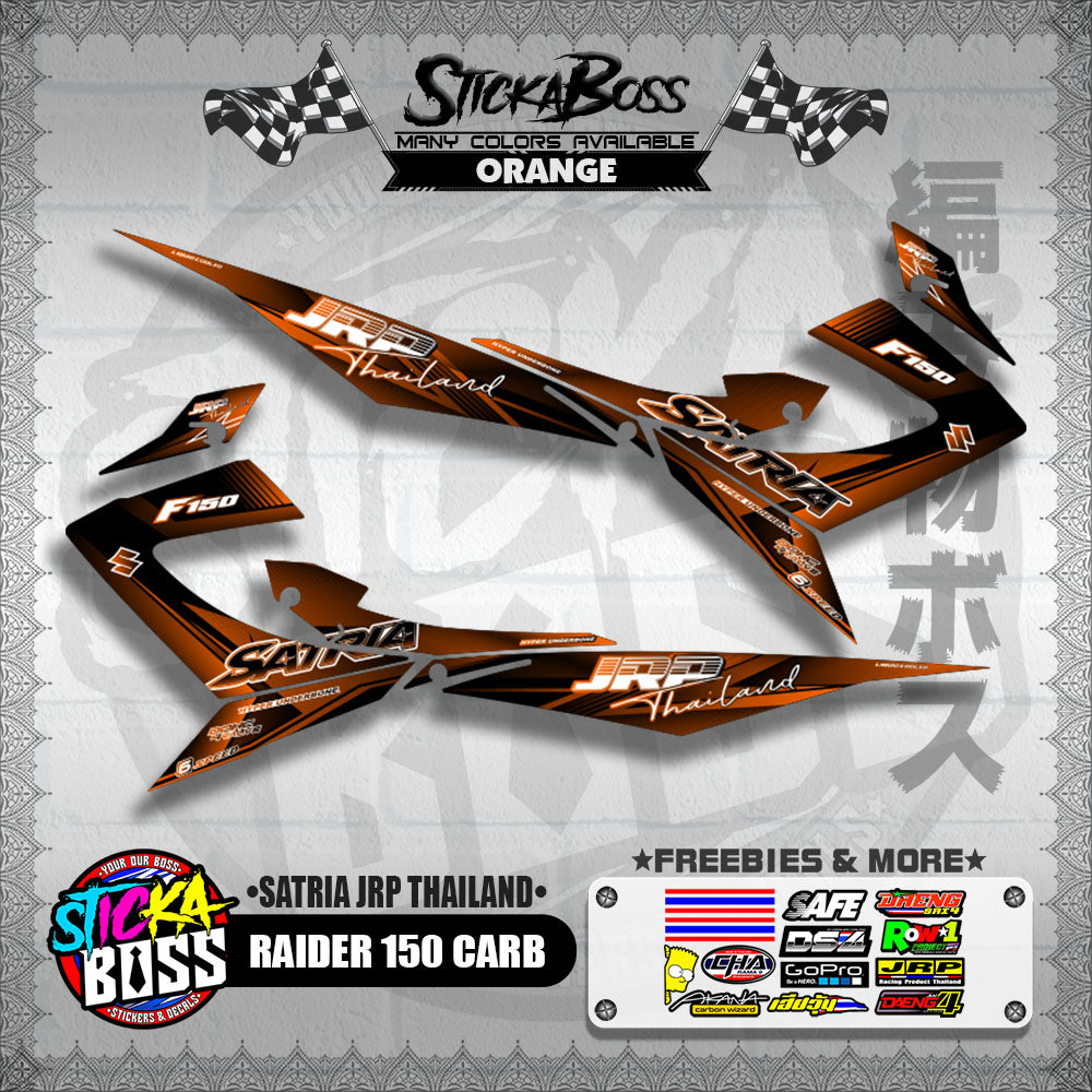 RAIDER 150 CARB DECALS ( SATRIA JRP THAILAND ) [ PREMIUM GLOSSY LAMINATED ]【WITH FREEBIES】