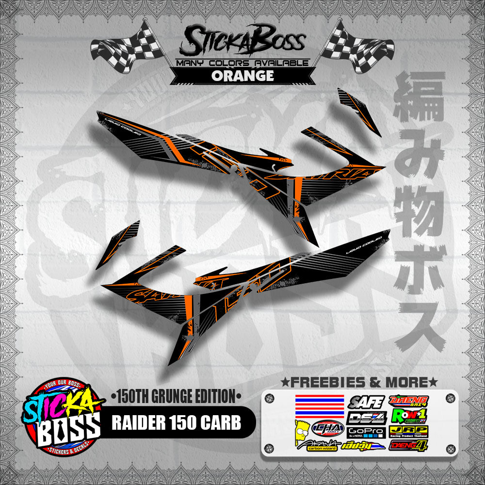 RAIDER 150 CARB DECALS ( 150TH GRUNGE EDITION )【WITH FREEBIES】