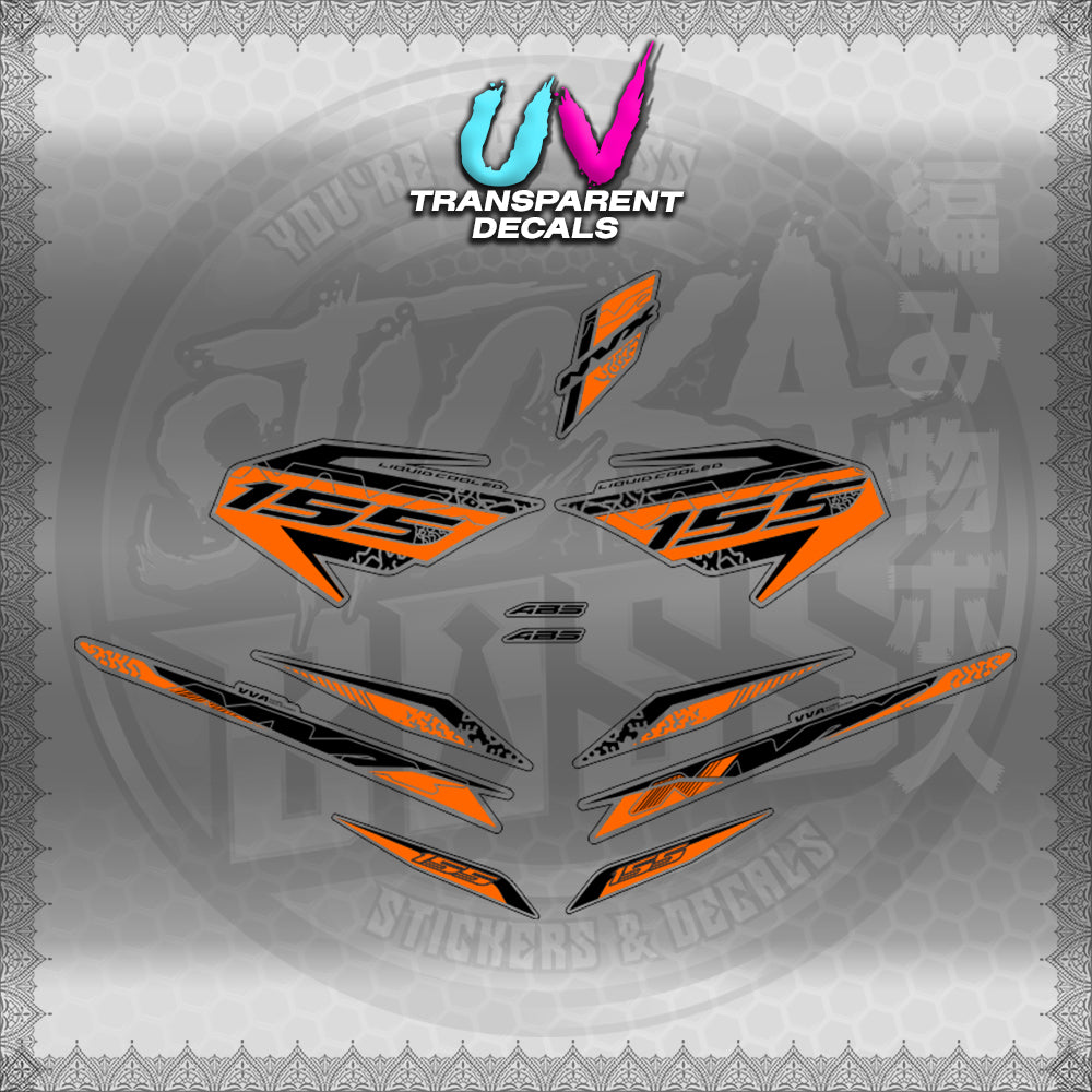 【PREMIUM UV PRINT】TRANSPARENT AEROX V3 ALPHA TURBO INDO (AV312TEDE)【WITH FREEBIES】