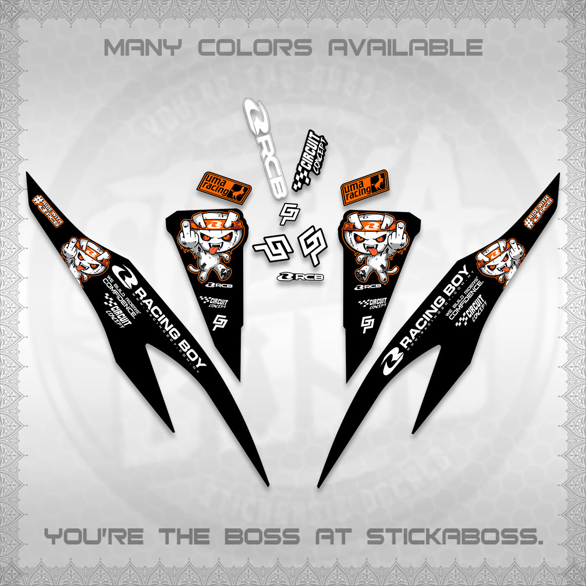 CLICK V2 DECALS (2026 RACE ZOMBIE DESIGN)STICKER DECALS By STICKABOSS
