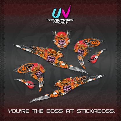 BEAT FI INDO UV TRANSPARENT DECALS (2026 NEW SAMURAI MOTIF) STICKER KITS BY STICKABOSS