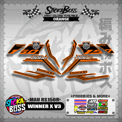 WINNER X V3 DECALS ( MAU RS150R )【WITH FREEBIES】