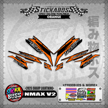 NMAX V2 INDO STICKER DECALS ( 2025 SHARP LIGHTNING )【WITH FREEBIES】