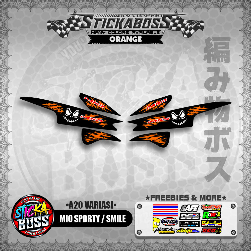 MIO SPORTY / SMILE INDO STICKER DECALS (  A20 VARIASI )【WITH FREEBIES】
