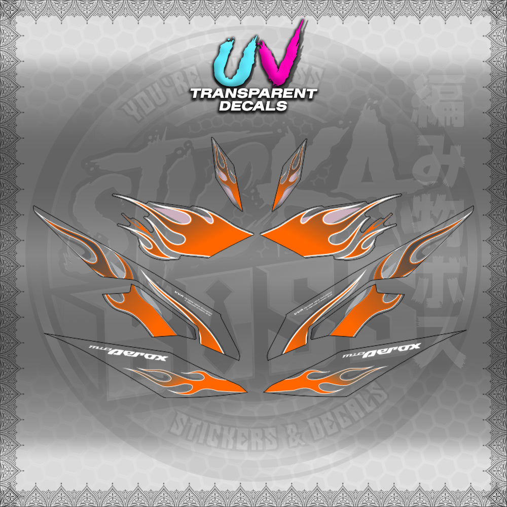 【PREMIUM UV PRINT】TRANSPARENT AEROX V3 ALPHA TURBO (AV3LEFIMO) 【WITH FREEBIES】