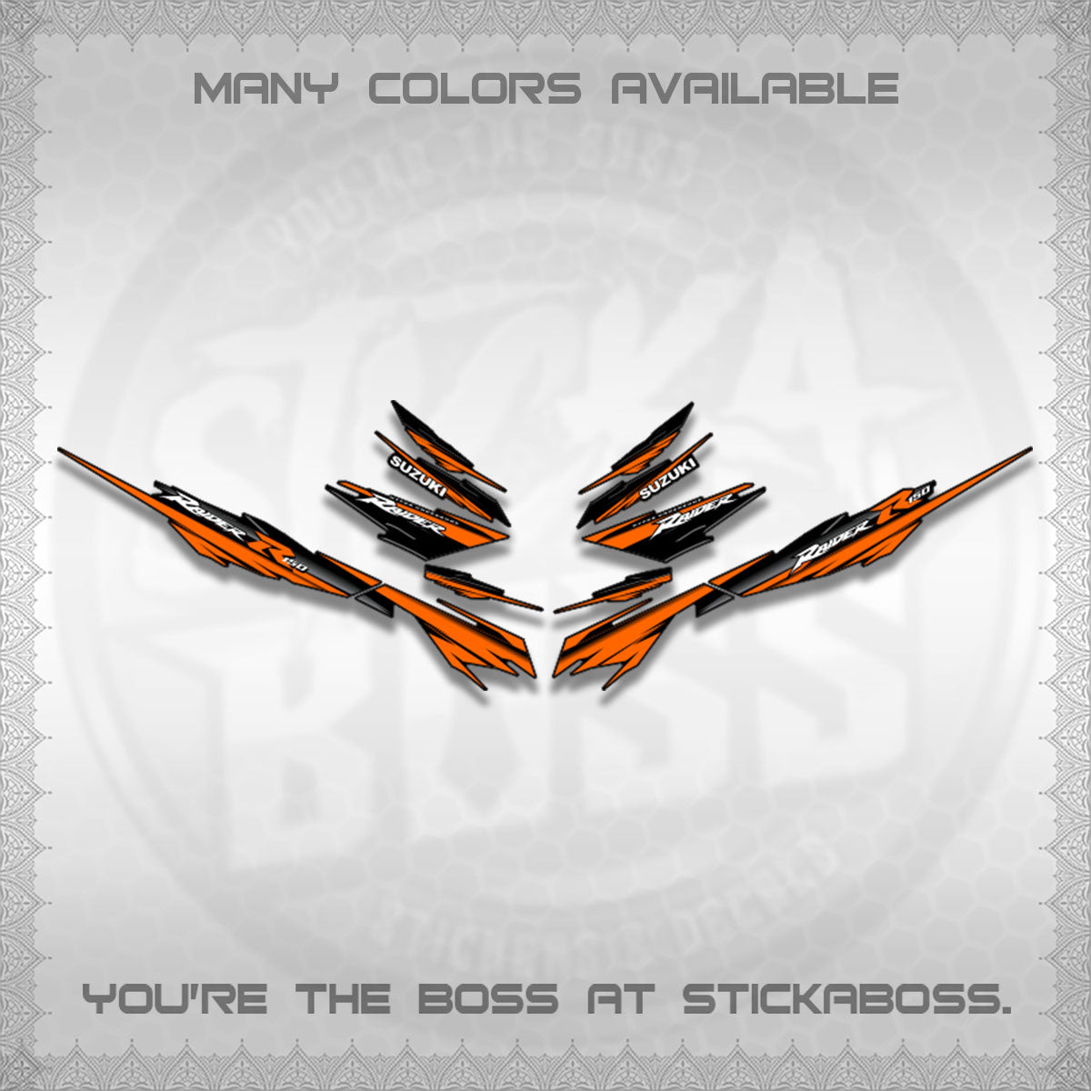 RAIDER 150 FI SATRIA DECALS (MINIMALIST 0016 DESIGN)STICKER DECALS By STICKABOSS