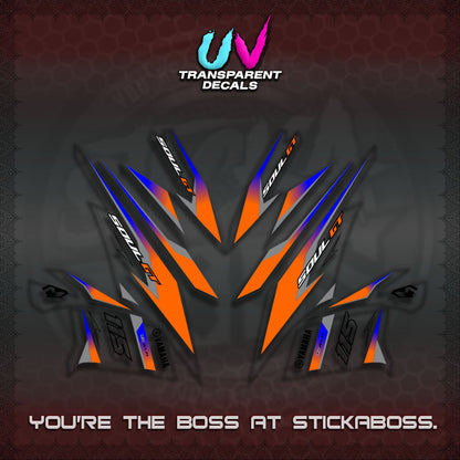 MIO SOUL I 115 GT INDO UV TRANSPARENT DECALS(0003 DESIGN)STICKER DECALS By STICKABOSS