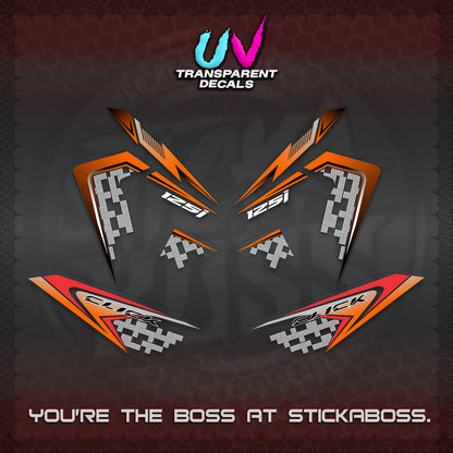 CLICK 125 V4 VIETNAM UV TRANSPARENT DECALS (2026 TERBARU MOTIF DESIGN) STICKER KITS BY STICKABOSS
