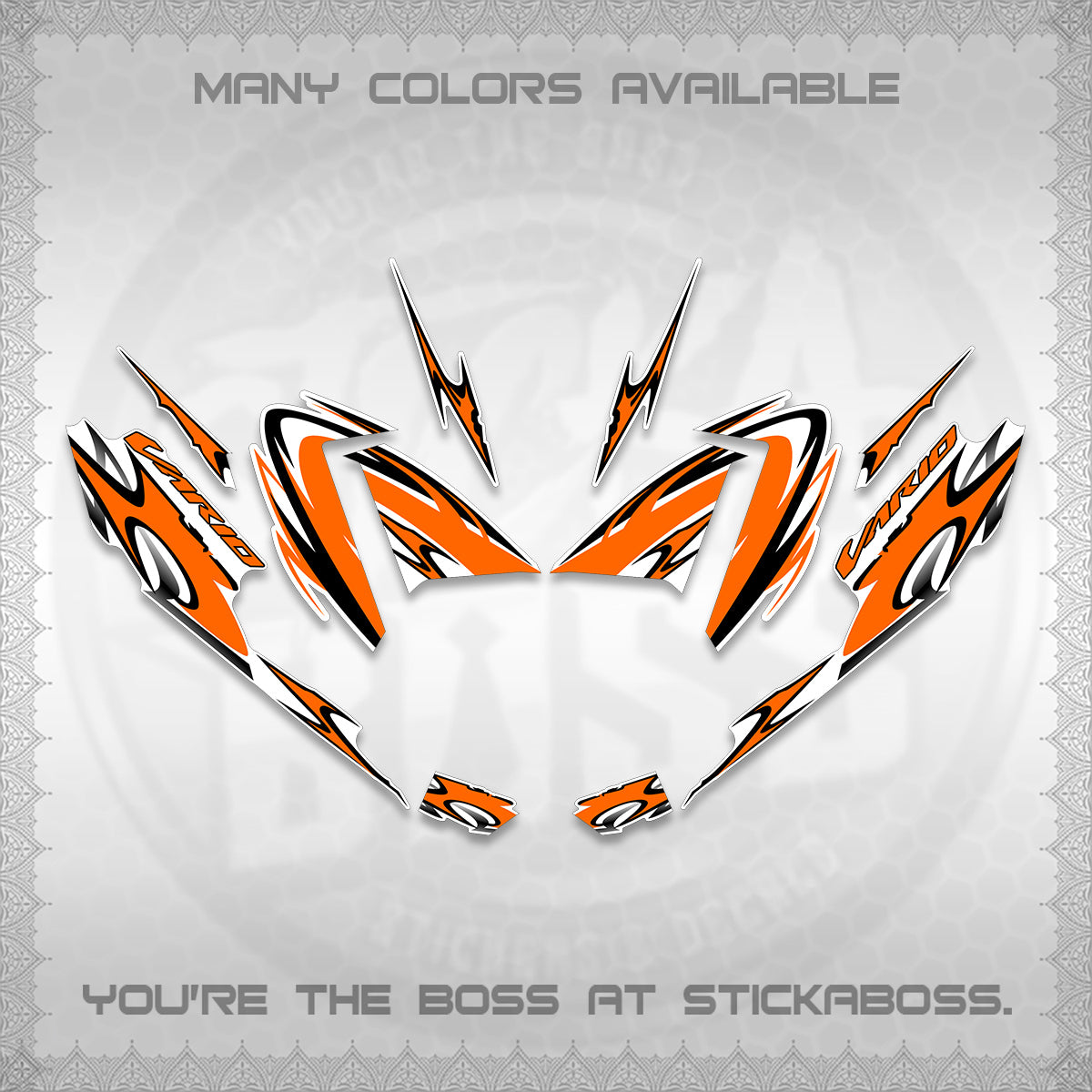 CLICK 125 V4 VARIO STRIPING FOR WHITE DECALS (2026 NEW LED DESIGN) STICKER DECALS By STICKABOSS
